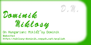 dominik miklosy business card